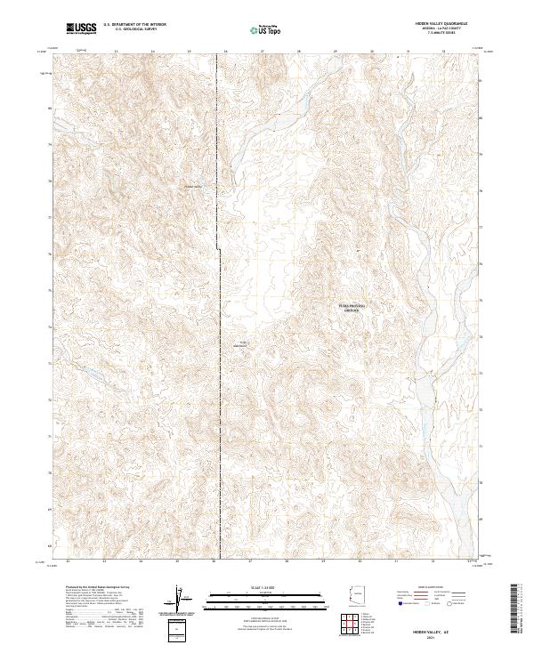 USGS US Topo 7.5-minute map for Hidden Valley AZ 2021