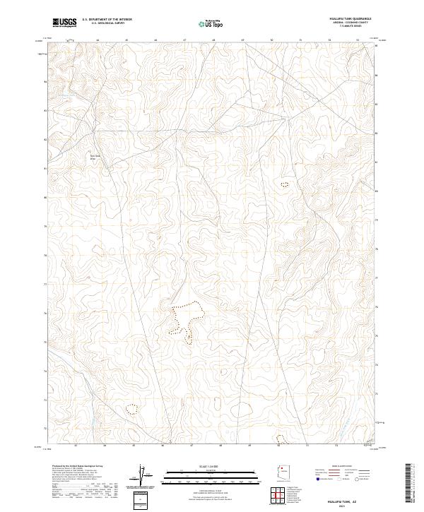 US Topo 7.5-minute map for Hualapai Tank AZ