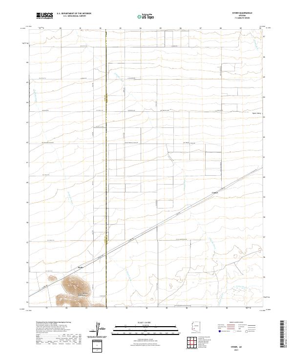 US Topo 7.5-minute map for Hyder AZ – American Map Store