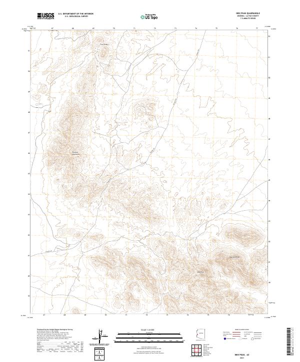 USGS US Topo 7.5-minute map for Ibex Peak AZ 2021