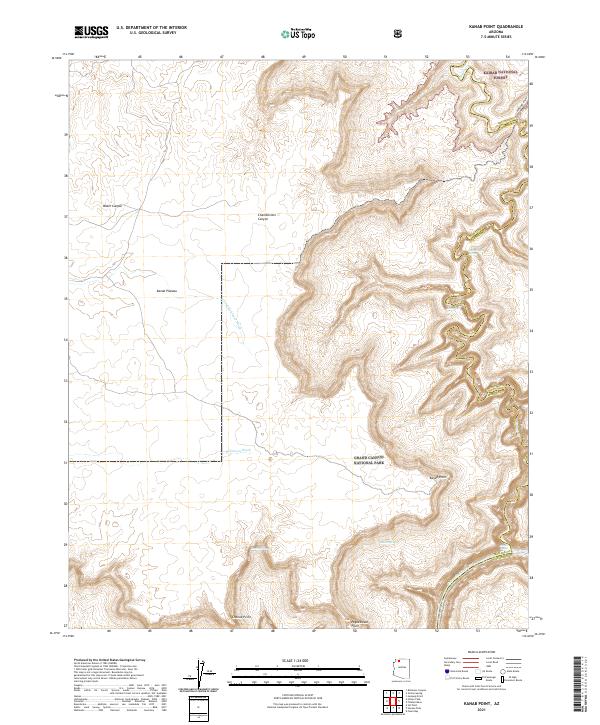 US Topo 7.5-minute map for Kanab Point AZ