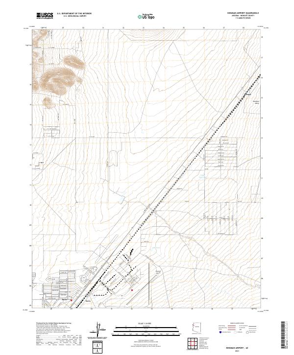 US Topo 7.5-minute map for Kingman Airport AZ