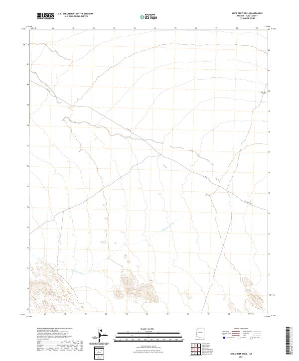 USGS US Topo 7.5-minute map for Kofa Deep Well AZ 2021