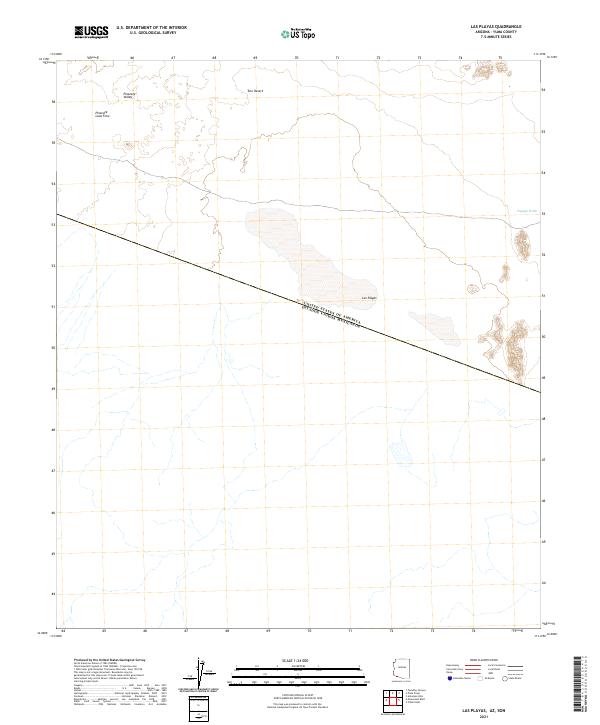 USGS US Topo 7.5-minute map for Las Playas AZSON 2021