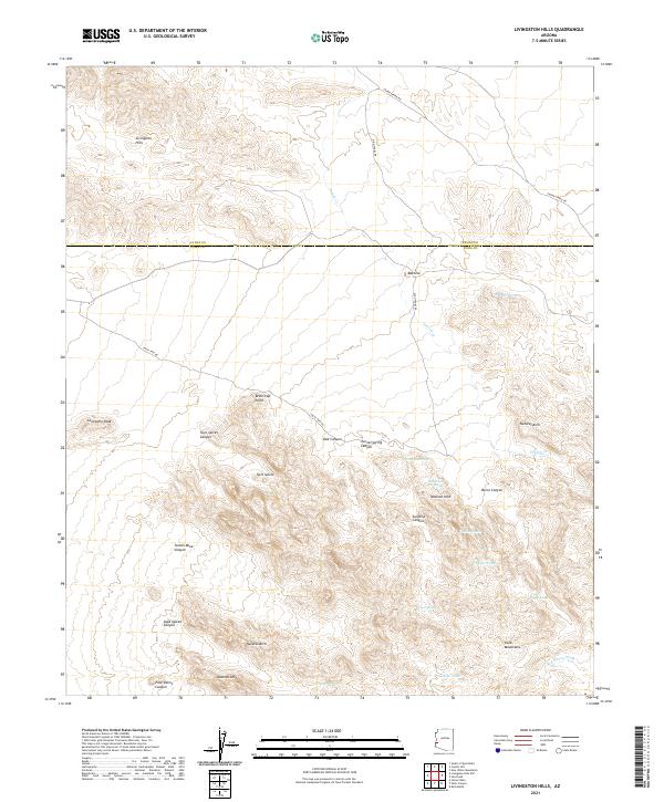 USGS US Topo 7.5-minute map for Livingston Hills AZ 2021