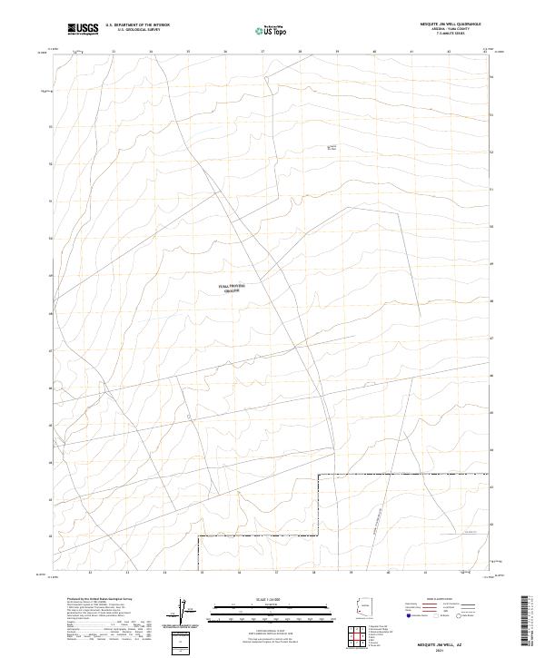 USGS US Topo 7.5-minute map for Mesquite Jim Well AZ 2021