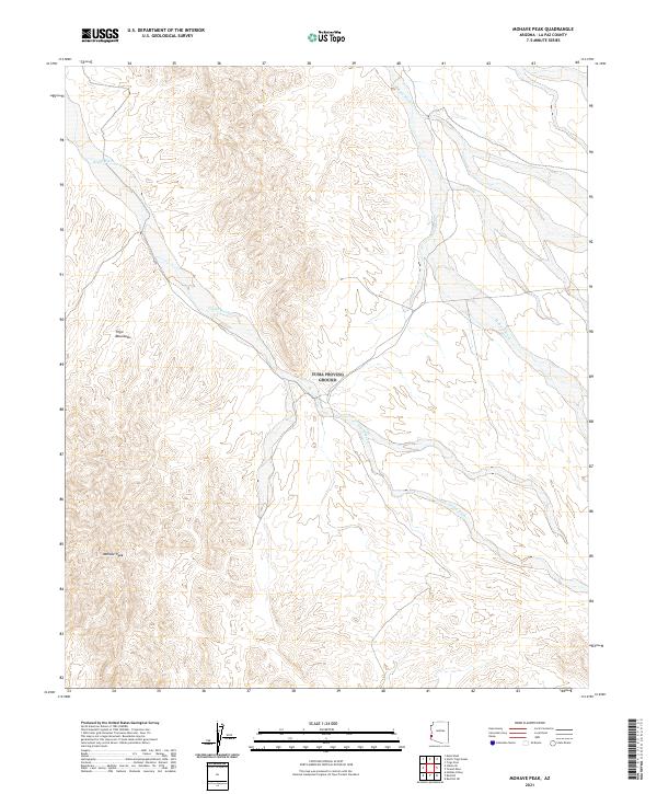 USGS US Topo 7.5-minute map for Mohave Peak AZ 2021