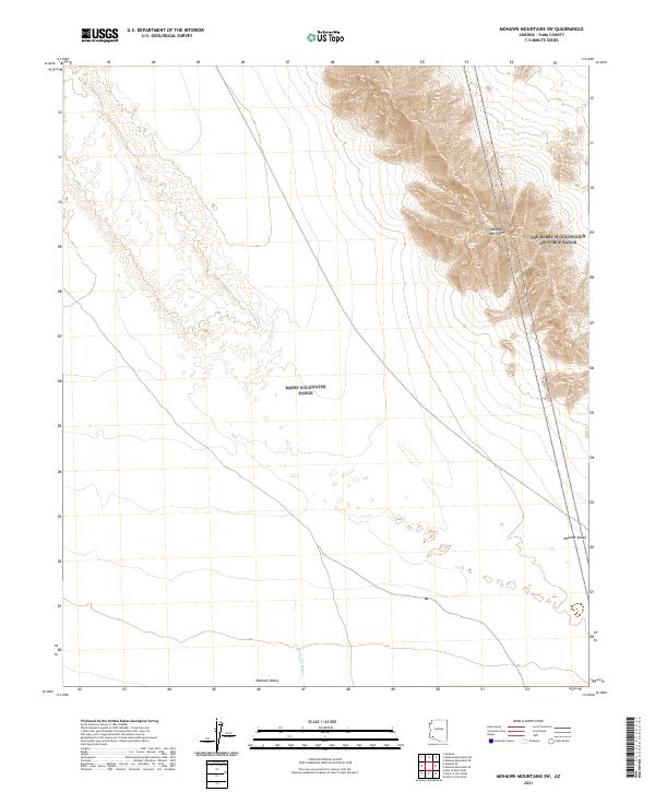 USGS US Topo 7.5-minute map for Mohawk Mountains SW AZ 2021