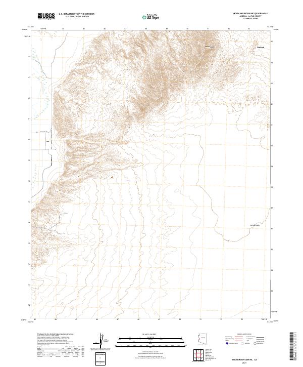 USGS US Topo 7.5-minute map for Moon Mountain NE AZ 2021