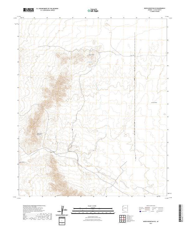 USGS US Topo 7.5-minute map for Moon Mountain SE AZ 2021