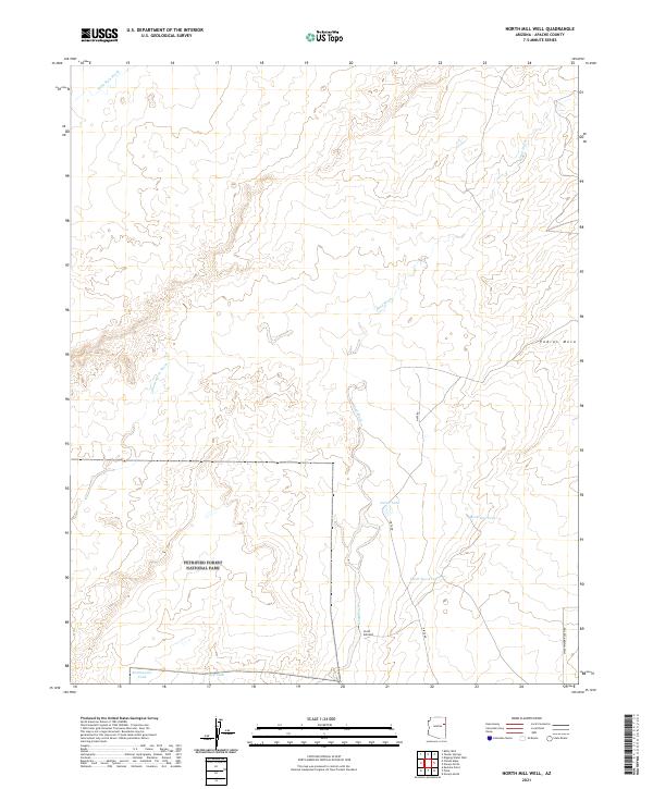US Topo 7.5-minute map for North Mill Well AZ