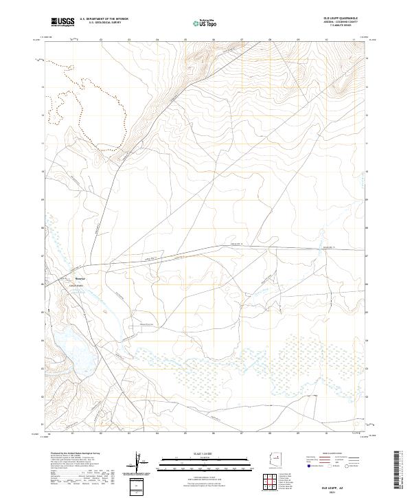 US Topo 7.5-minute map for Old Leupp AZ