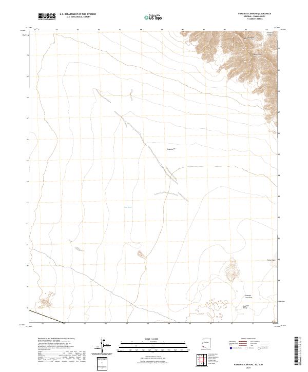 USGS US Topo 7.5-minute map for Paradise Canyon AZSON 2021