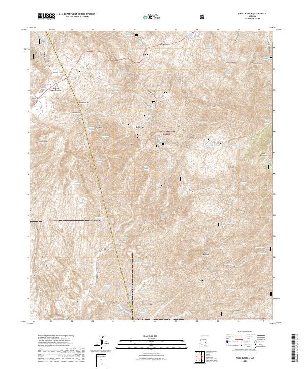 US Topo 7.5-minute map for Pinal Ranch AZ