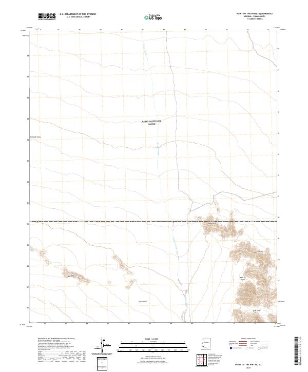 USGS US Topo 7.5-minute map for Point of the Pintas AZ 2021