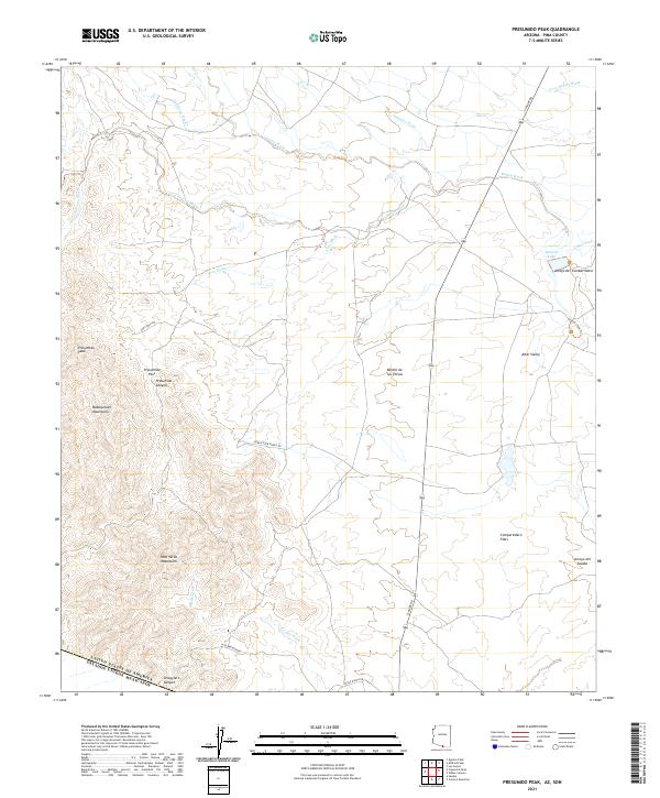 USGS US Topo 7.5-minute map for Presumido Peak AZSON 2021