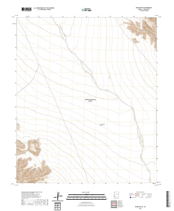 USGS US Topo 7.5-minute map for Raven Butte AZ 2021