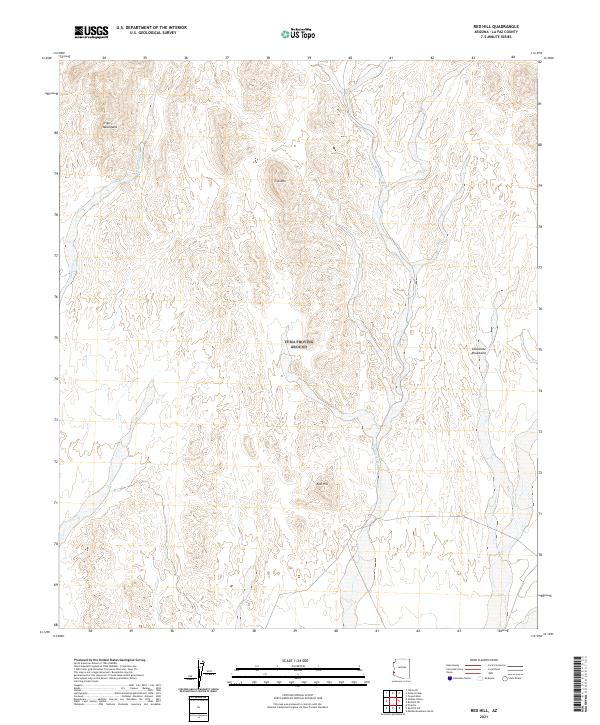 USGS US Topo 7.5-minute map for Red Hill AZ 2021