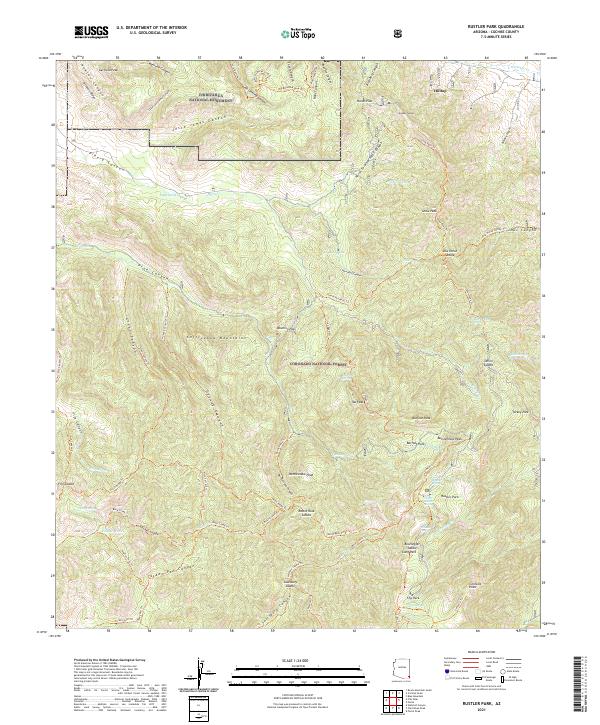 USGS US Topo 7.5-minute map for Rustler Park AZ 2021