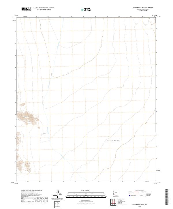 USGS US Topo 7.5-minute map for Saguaro Gap Well AZ 2021