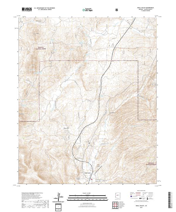 Us Topo 7.5-minute Map For Skull Valley Az – American Map Store