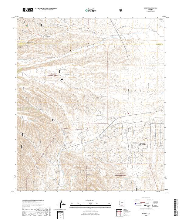 US Topo 7.5-minute map for Sonoita AZ