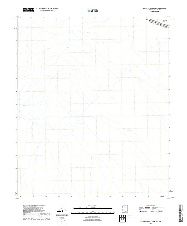 US Topo 7.5-minute map for South of Bailey Peak AZSON