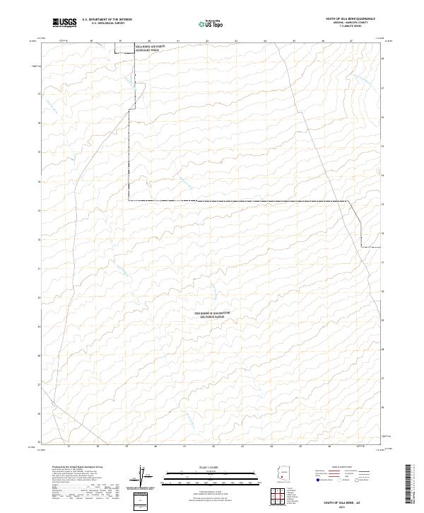 US Topo 7.5-minute map for South of Gila Bend AZ