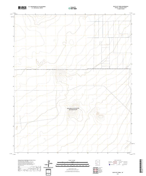 US Topo 7.5-minute map for South of Theba AZ