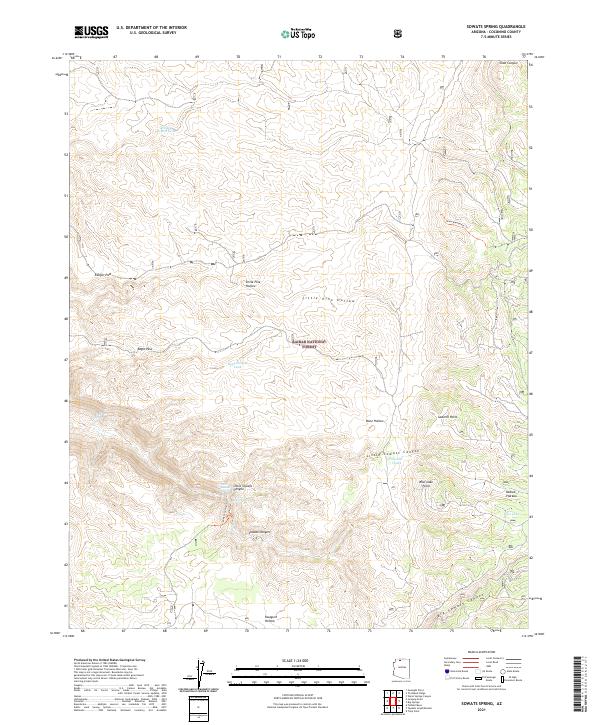 US Topo 7.5-minute map for Sowats Spring AZ