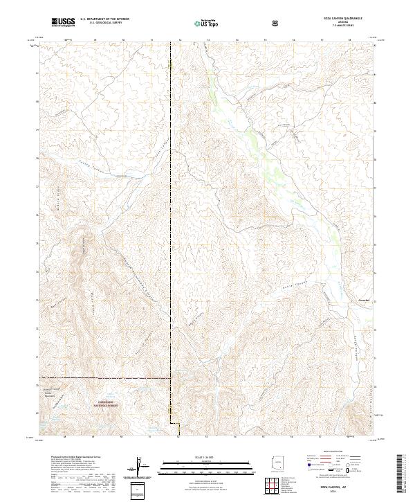 US Topo 7.5-minute map for Soza Canyon AZ