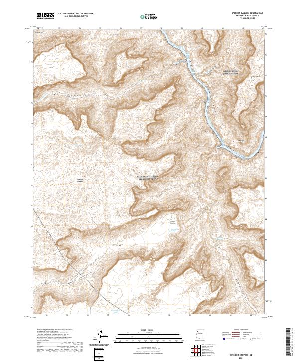 US Topo 7.5-minute map for Spencer Canyon AZ