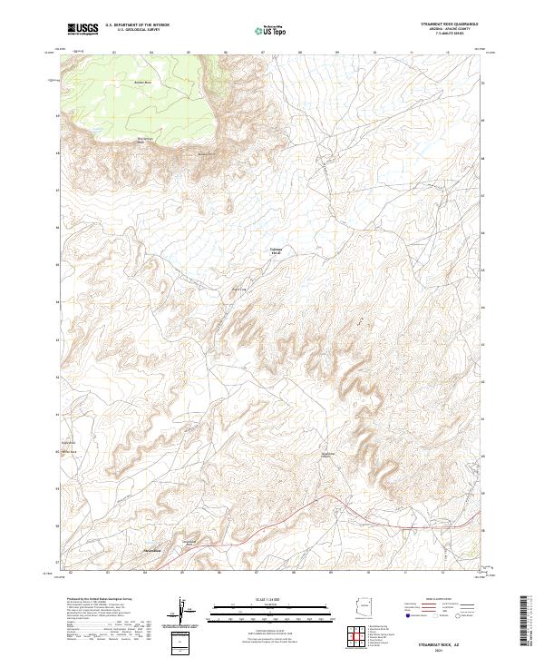 US Topo 7.5-minute map for Steamboat Rock AZ