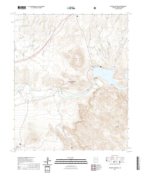 US Topo 7.5-minute map for Stewart Mountain AZ