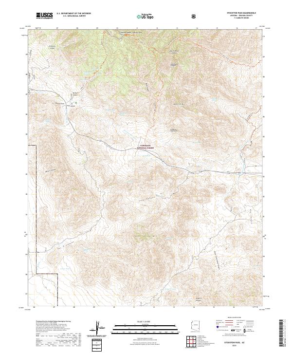 US Topo 7.5-minute map for Stockton Pass AZ