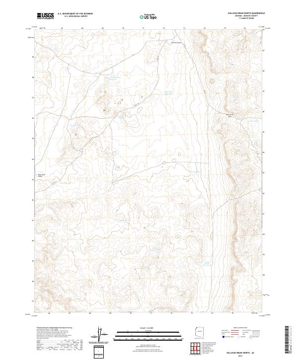 US Topo 7.5-minute map for Sullivan Draw North AZ