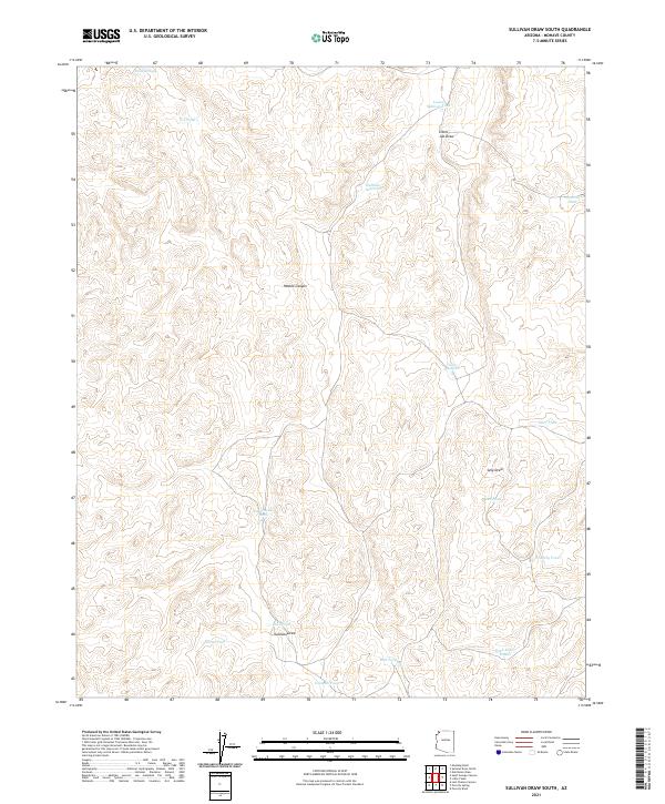 US Topo 7.5-minute map for Sullivan Draw South AZ