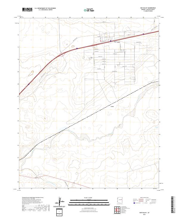 US Topo 7.5-minute map for Sun Valley AZ