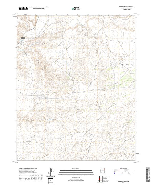 US Topo 7.5-minute map for Sunrise Springs AZ