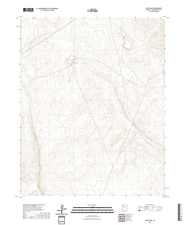 US Topo 7.5-minute map for Supai Camp AZ