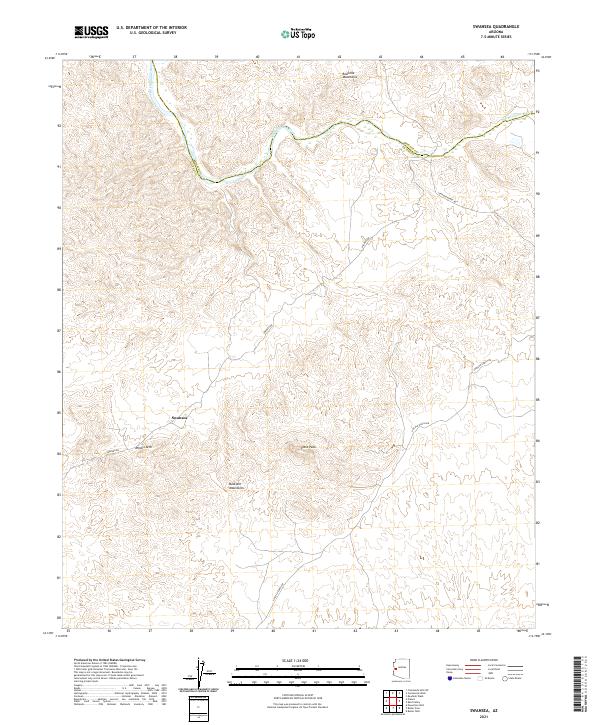 US Topo 7.5-minute map for Swansea AZ