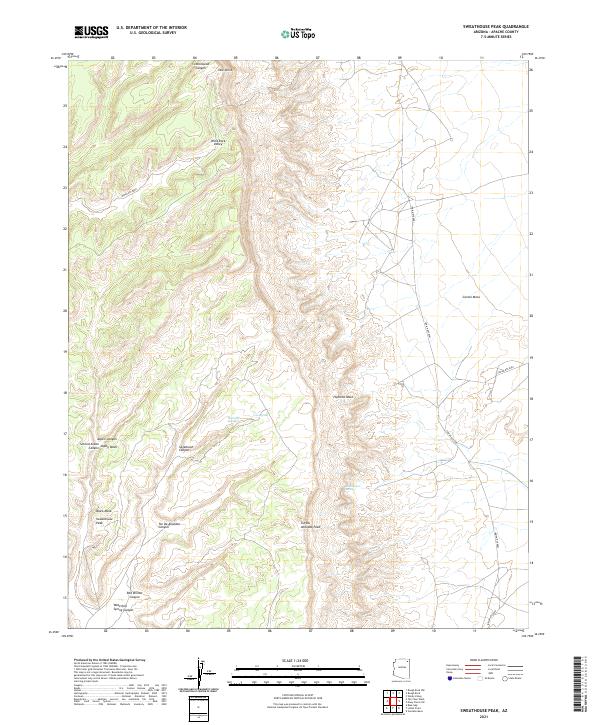 US Topo 7.5-minute map for Sweathouse Peak AZ