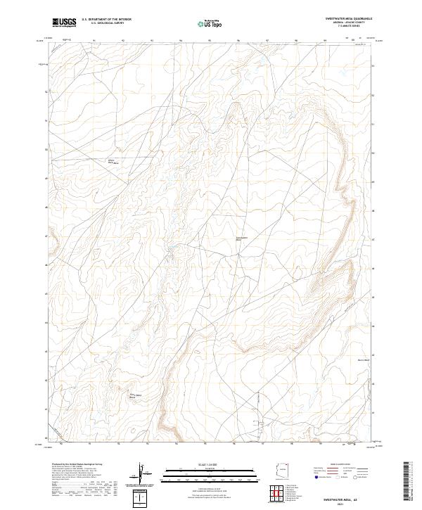 US Topo 7.5-minute map for Sweetwater Mesa AZ