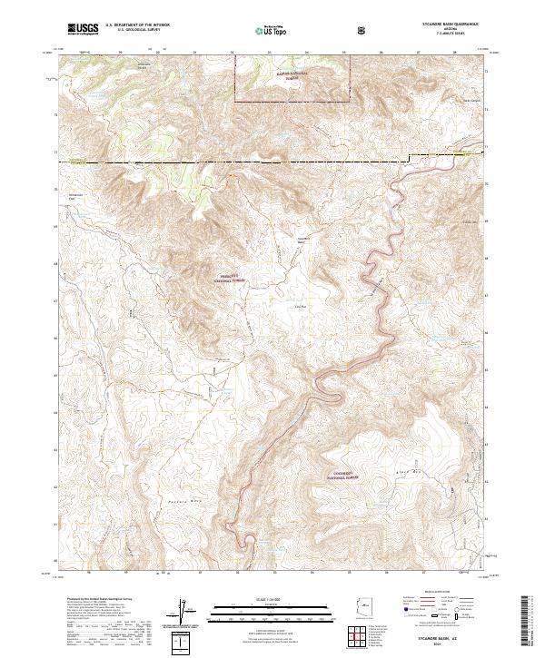 US Topo 7.5-minute map for Sycamore Basin AZ