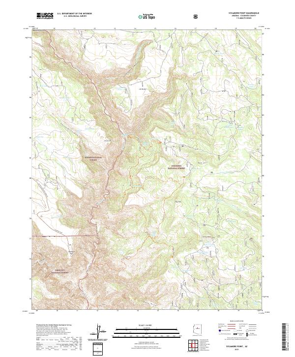 US Topo 7.5-minute map for Sycamore Point AZ