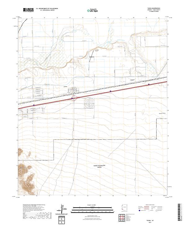 US Topo 7.5-minute map for Tacna AZ