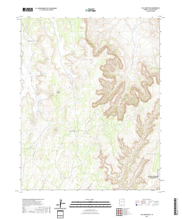 US Topo 7.5-minute map for Tall Mountain AZ