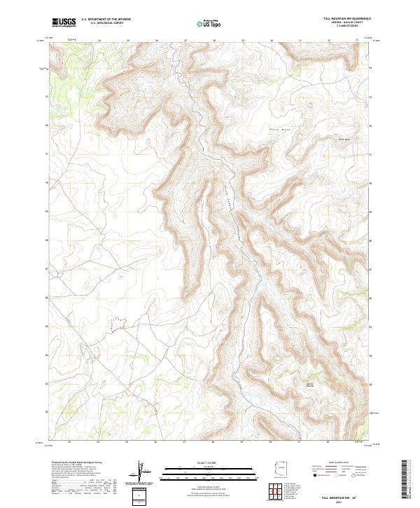 US Topo 7.5-minute map for Tall Mountain NW AZ