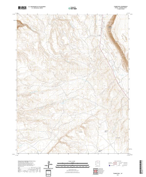 US Topo 7.5-minute map for Tanner Well AZ