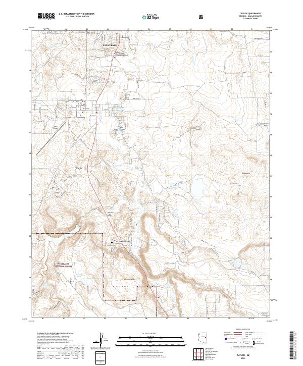 US Topo 7.5-minute map for Taylor AZ